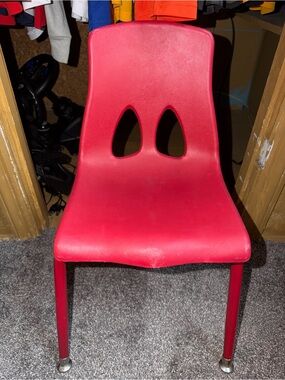 Lakeshore Classic Stacking Chair Kids Children Size As Is Used Pre Owned Red Col